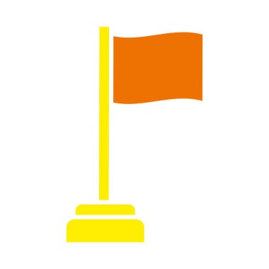 flag kupa simgesi, düz stil