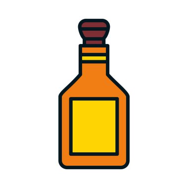 Bir şişe brendi ikonu, satır ve dolgu stili