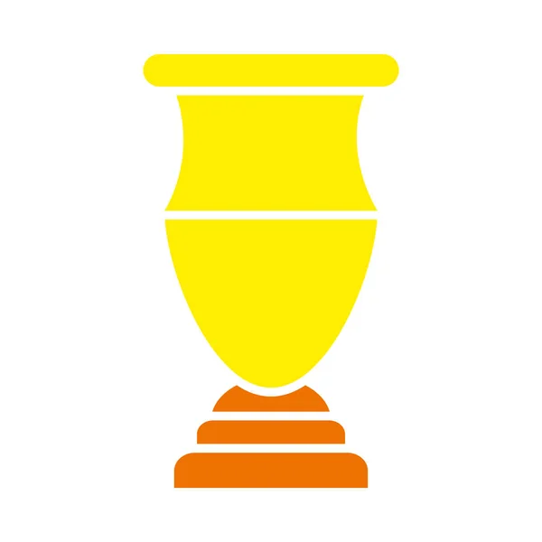 Decorative trophy icon, flat style — Stock Vector