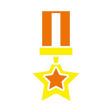 yıldız rozeti simgesi, düz stil