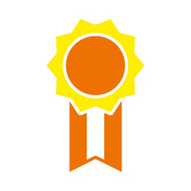 ödül madalyası simgesi, düz stil