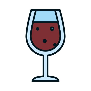 Şarap kadehi simgesi, çizgi biçimi