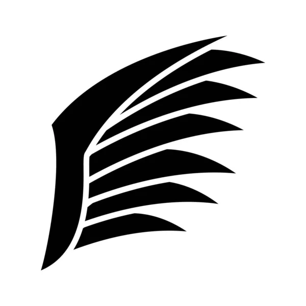 Ikone des Stammesflügels, Silhouettenstil — Stockvektor