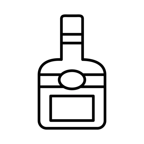 Ícone de garrafa de conhaque, estilo de linha — Vetor de Stock