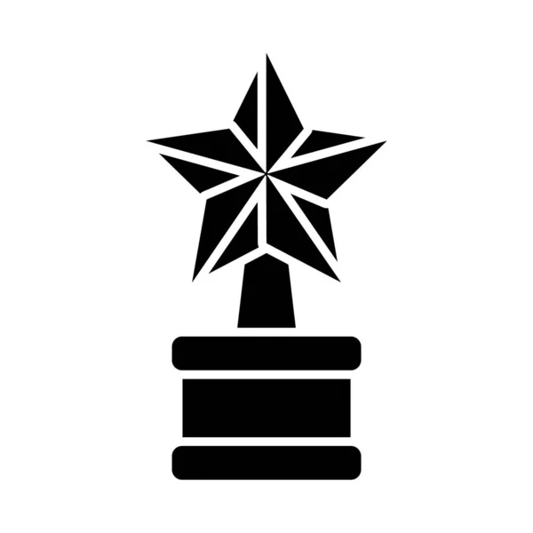 明星奖杯图标，轮廓风格 — 图库矢量图片