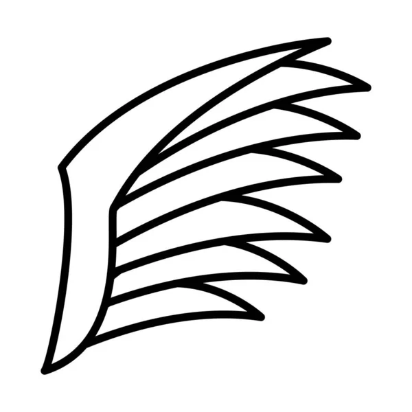 Icono de ala tribal, estilo de línea — Vector de stock