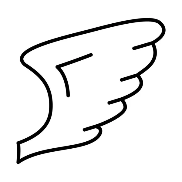 Ikona vznášejícího se křídla, styl vedení — Stockový vektor