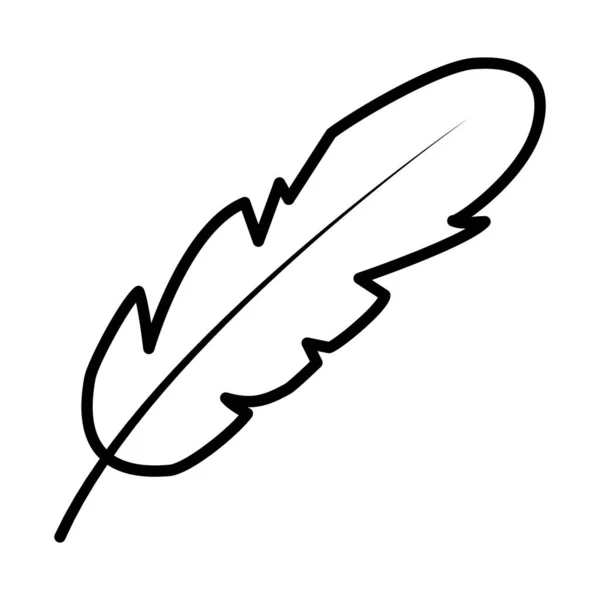 Tüy simgesi resmi, satır biçimi — Stok Vektör