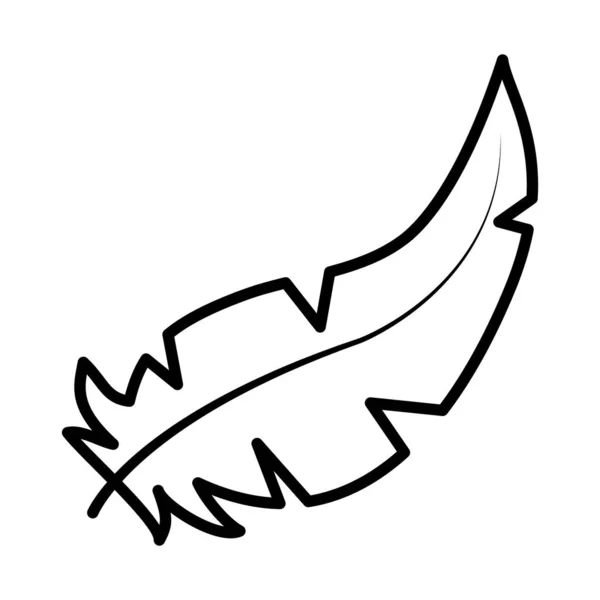 羽毛图标形象,线条风格 — 图库矢量图片