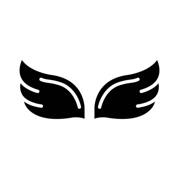 Ikona skrzydeł ptaków, styl sylwetki — Wektor stockowy