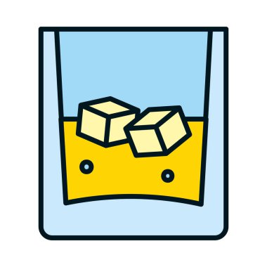 viski cam simgesi, çizgi ve dolum biçimi