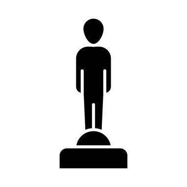 Erkek heykeli ikonu, siluet tarzı