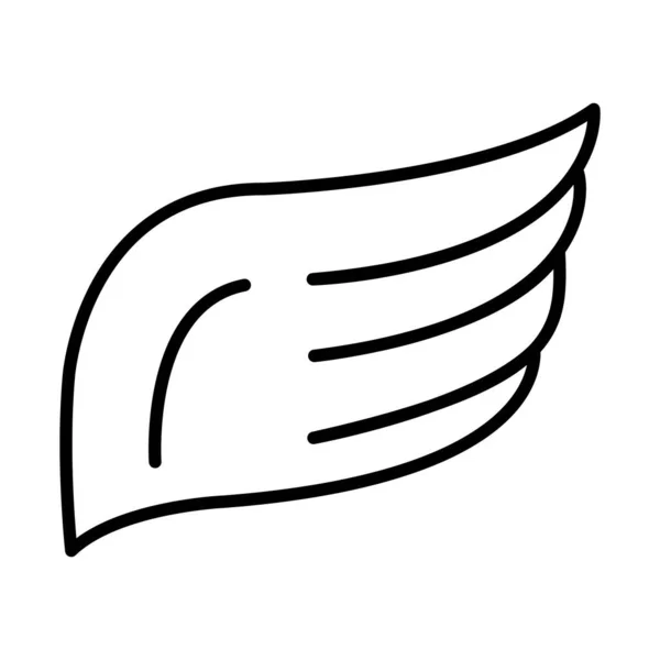 Kanat simgesi resmi, satır biçimi — Stok Vektör