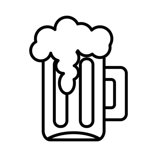 Εικονίδιο κούπα μπύρας, στυλ γραμμής — Διανυσματικό Αρχείο