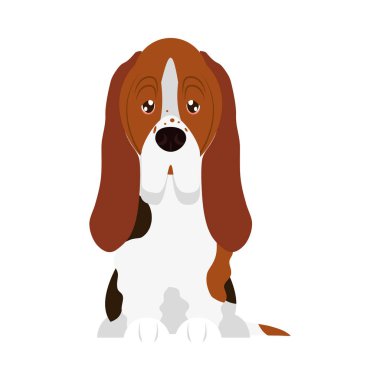 Basset av köpeği simgesi, düz stil