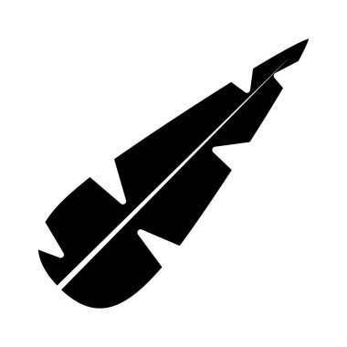 tropikal yaprak simgesi, siluet biçimi