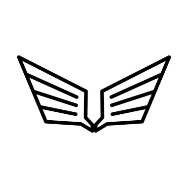 Şahin kanatları simgesi, çizgi biçimi