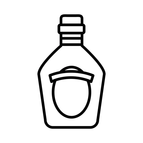 Tequila fles pictogram, lijn stijl — Stockvector