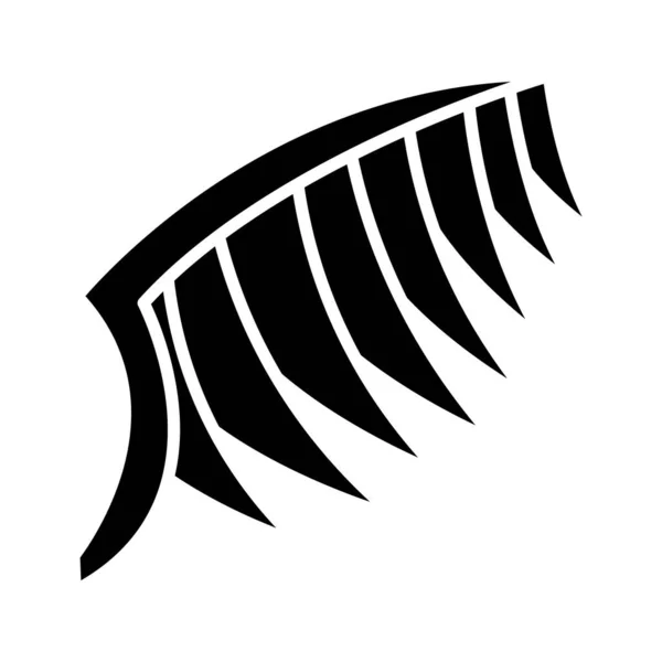 Ikona dekoracyjna skrzydła tatuażu, w stylu sylwetki — Wektor stockowy
