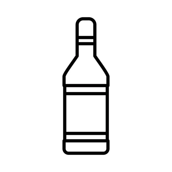 Liquor bottle icon, line style — Stock Vector