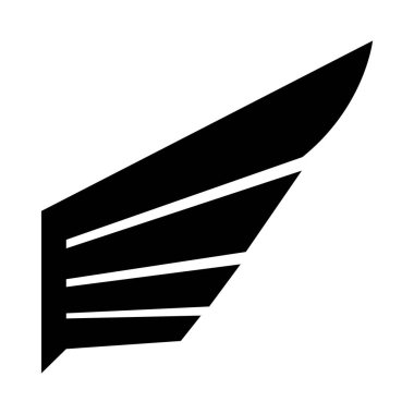 çizgili kanat simgesi, siluet biçimi