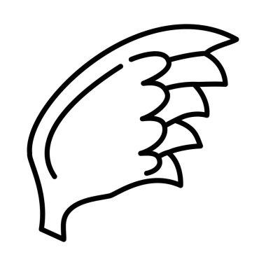 Yükselen kuş kanadı simgesi, çizgi biçimi