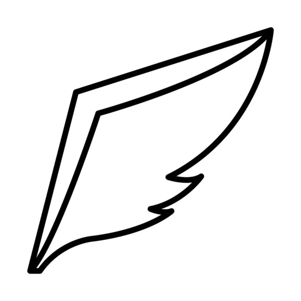 Ikona kwadratowe skrzydło, styl linii — Wektor stockowy