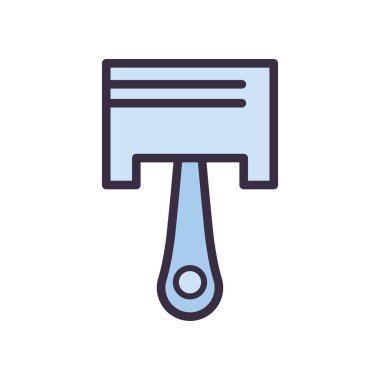 araba pedal çizgisi ve biçim ikonu vektör tasarımını doldur