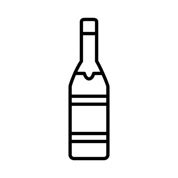 Icono de botella de champán, estilo de línea — Archivo Imágenes Vectoriales