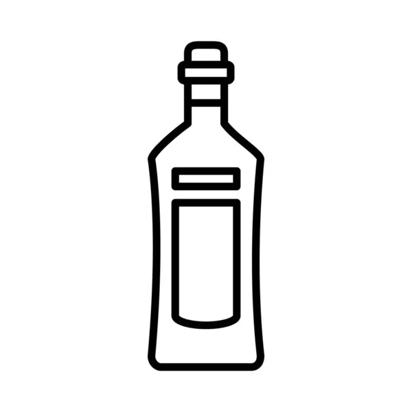 Icône de bouteille de vodka, style ligne — Image vectorielle