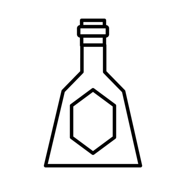 Bottle of whisky icon, line style — Stock Vector