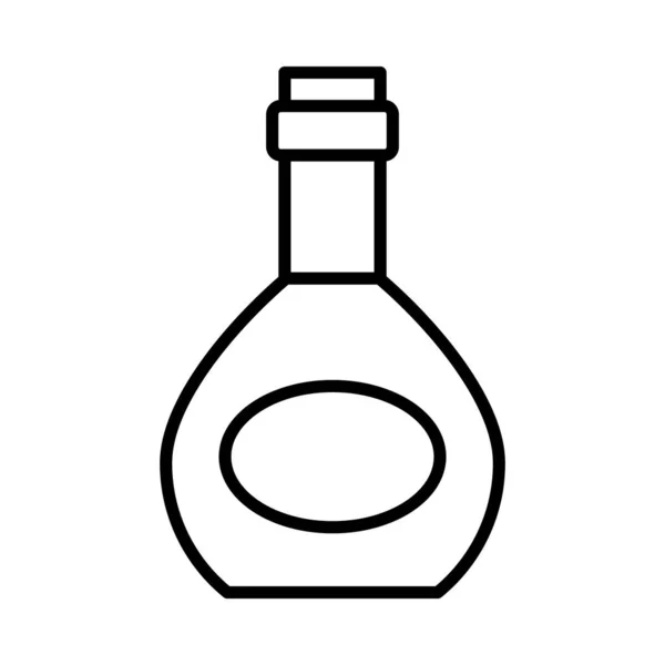 Rum láhev ikona, styl čáry — Stockový vektor