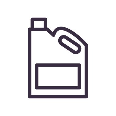 Benzin şişesi çizgisi biçim vektör tasarımı