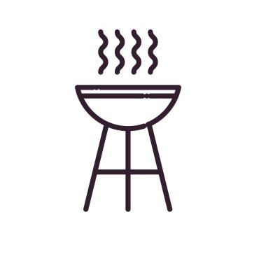 bbq ızgara çizgisi biçim vektör tasarımı