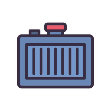 araba pil hattı ve biçim ikonu vektör tasarımını doldur