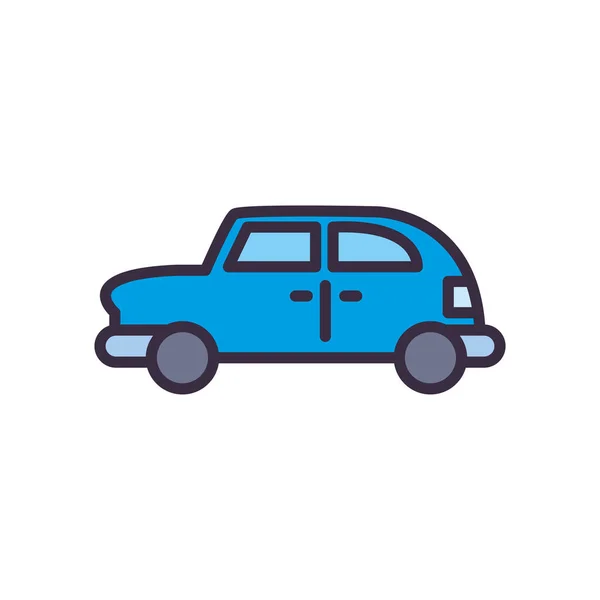 Línea de coche y diseño de vectores icono de estilo de relleno — Vector de stock