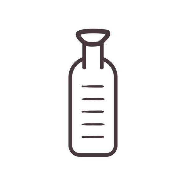 Línea de botella de aceite oilive icono de estilo de diseño de vectores — Vector de stock