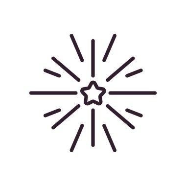 İzole yıldız şekil çizgisi biçim vektör tasarımı