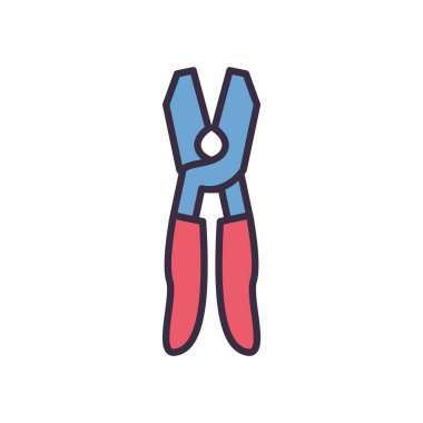 Kerpeten satırı ve biçim ikonu vektör tasarımını doldur