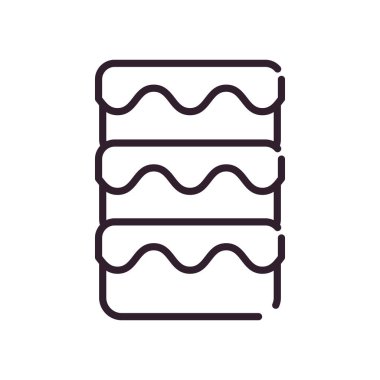 Mutlu yıllar pasta çizgisi biçim vektör tasarımı