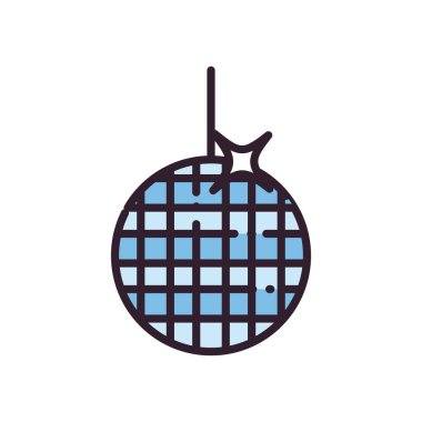 disko küre satırı ve biçim ikonu vektör tasarımını doldur