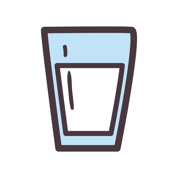 Linha de xícara de chá e design de vetor de ícone de estilo de preenchimento — Vetor de Stock