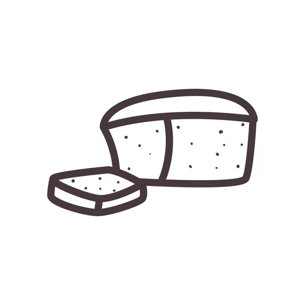 Pekařství chléb linka styl ikony vektor design — Stockový vektor
