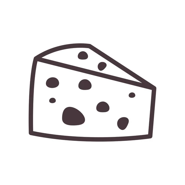 Cheese line style icon vector design — Stock Vector