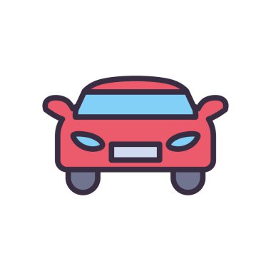 araba satırı ve biçim ikon vektör tasarımı