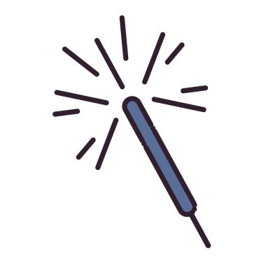 havai fişek çizgisi ve biçim simgesi vektör tasarımı