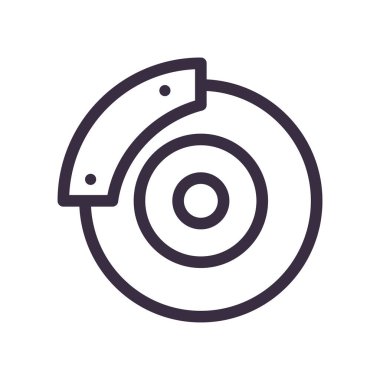 araba tekerleği çizgisi biçim vektör tasarımı