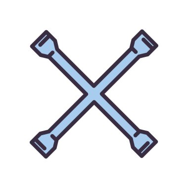 araba anahtarı satırı ve biçim ikonu vektör tasarımını doldur