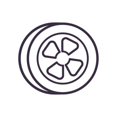 araba tekerleği çizgisi biçim vektör tasarımı