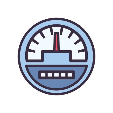 araba ölçü çizgisi ve biçim ikonu vektör tasarımı